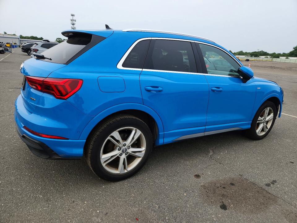 2020 Audi Q3 VIN WA1FECF36L1038694 COPART salvage auction — FRONT END, NY - MV-907A SALVAGE CERTIFICATE, sold $7,000 on 2026-07-27 (photo 3)