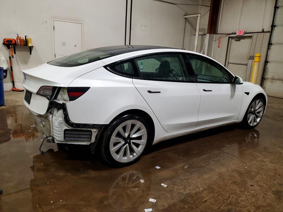 2022 Tesla Model 3 VIN 5YJ3E1EA9NF371138 COPART salvage auction — REAR END, Va - Certificate Of Title, sold $2,600 on 2026-07-22 (photo 3)