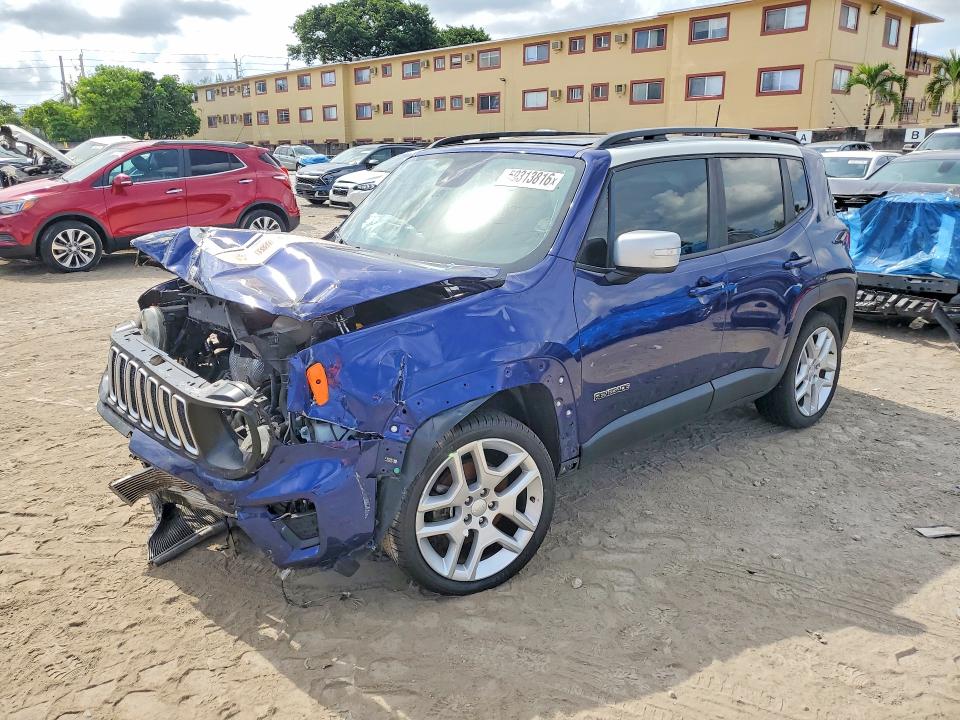 2021 Jeep Renegade VIN ZACNJCBB7MPM43262 COPART salvage auction — FRONT END, Fl - Certificate Of Destruction, sold $2,350 on 2026-07-27 (photo 1)