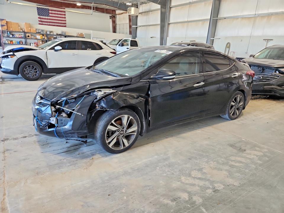 2014 Hyundai Elantra VIN KMHDH4AE6EU214076 COPART salvage auction — FRONT END, NE - CERTIFICATE OF TITLE, sold $225 on 2026-07-28 (photo 1)