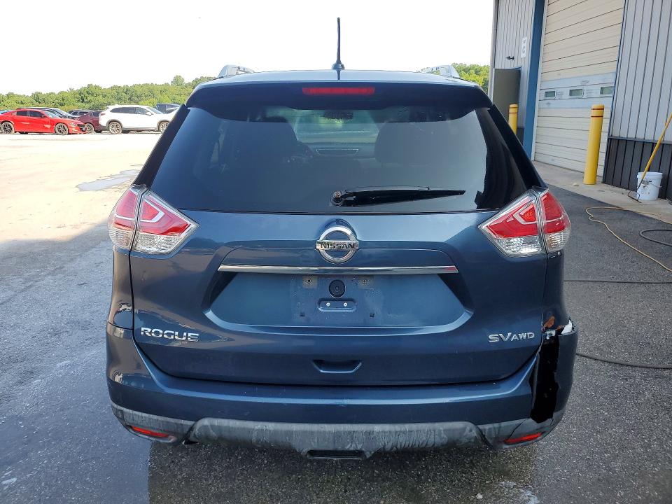 2016 Nissan Rogue VIN KNMAT2MV3GP653422 COPART salvage auction — ROLLOVER, Pa - Cert Of Salvage-Formerly Aband, sold $850 on 2026-07-27 (photo 6)