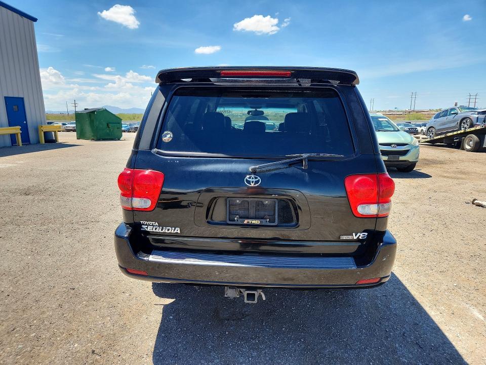 2005 Toyota Sequoia VIN 5TDZT38A55S243613 COPART salvage auction — NORMAL WEAR, Az - Cert Of Title-Restored Salvage, sold $750 on 2026-07-31 (photo 6)
