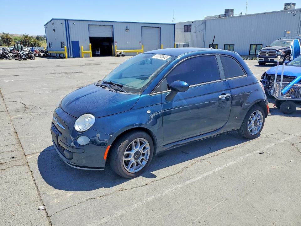 2013 Fiat 500 VIN 3C3CFFAR5DT511647 COPART salvage auction — REAR END, CA - SALVAGE CERTIFICATE, sold $525 on 2026-08-14 (photo 1)