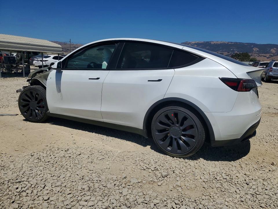 2020 Tesla Model y VIN 5YJYGDEFXLF018806 COPART salvage auction — FRONT END, Ca - Salvage Certificate, sold $9,900 on 2026-07-16 (photo 2)
