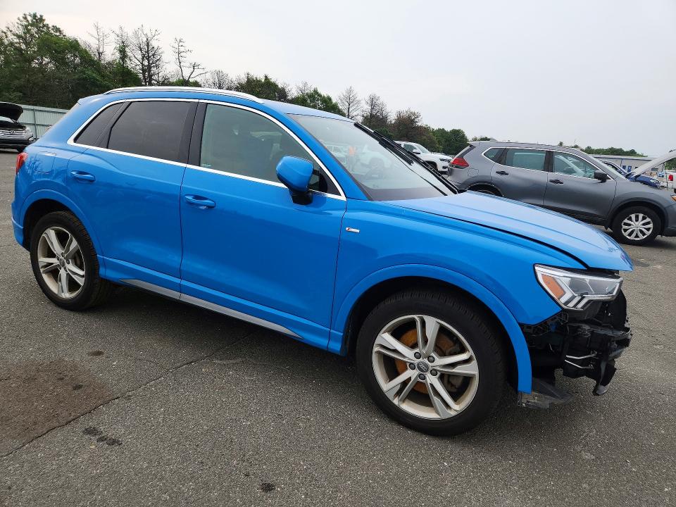 2020 Audi Q3 VIN WA1FECF36L1038694 COPART salvage auction — FRONT END, NY - MV-907A SALVAGE CERTIFICATE, sold $7,000 on 2026-07-27 (photo 4)