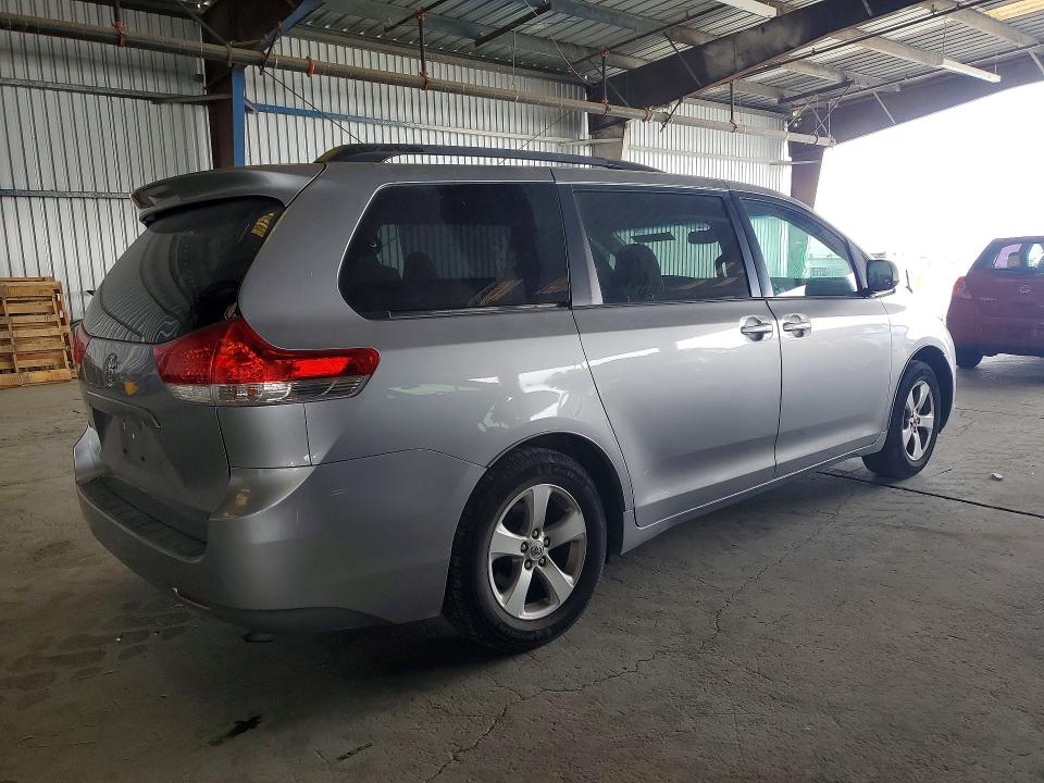 2013 Toyota Sienna VIN 5TDKK3DC6DS381798 COPART salvage auction — REAR END, Ca - Salvage Certificate, sold $2,500 on 2026-07-30 (photo 3)