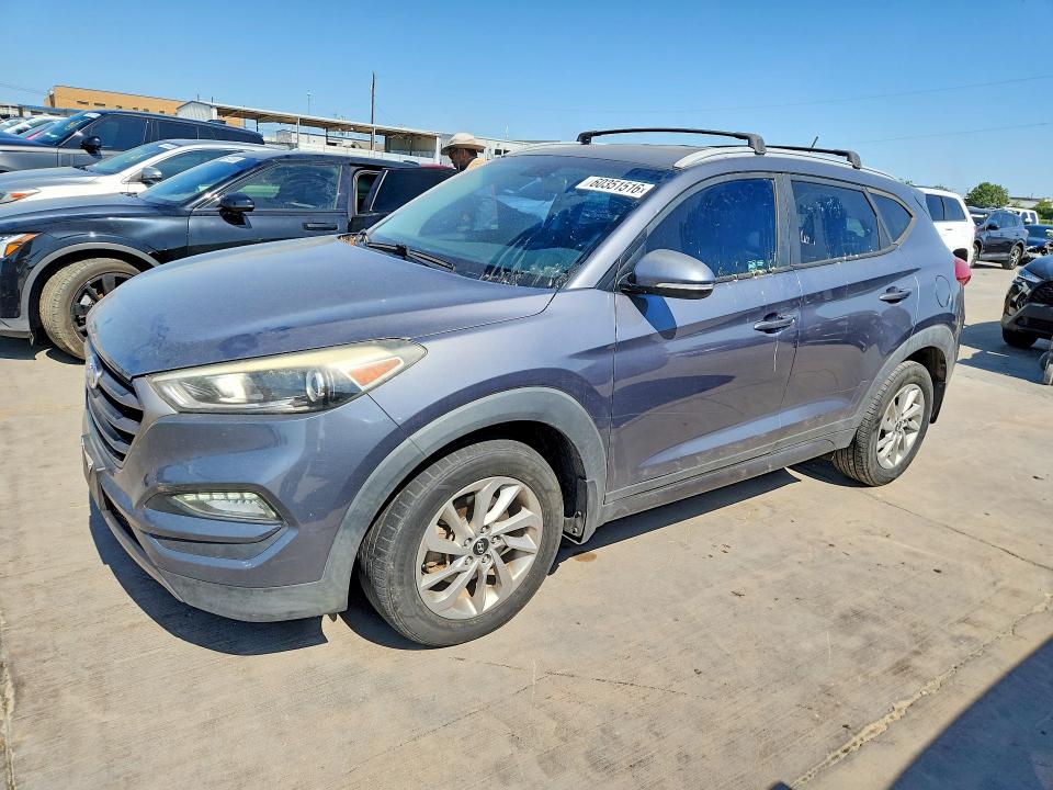 2016 Hyundai Tucson VIN KM8J33A22GU199158 COPART salvage auction — REAR END, TX - CERTIFICATE OF TITLE (P), sold $1,750 on 2026-07-27 (photo 1)