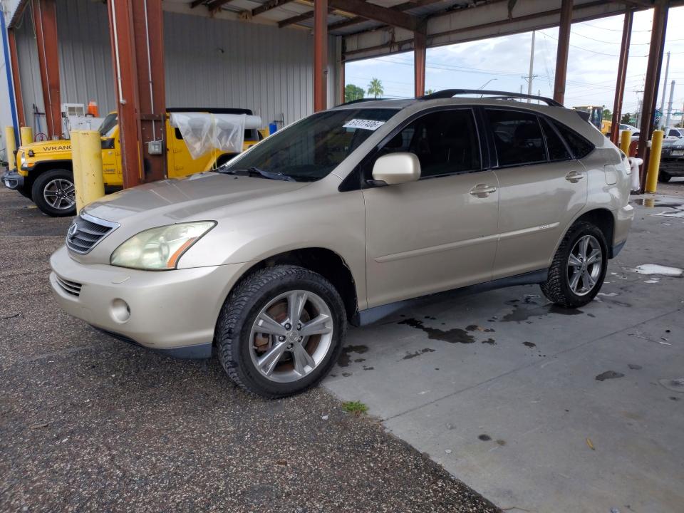 2007 Lexus Rx 400h VIN JTJGW31U472003303 COPART salvage auction — REAR END, FL - CERT OF TITLE SLVG REBUILDABLE, sold $1,100 on 2026-07-24 (photo 1)