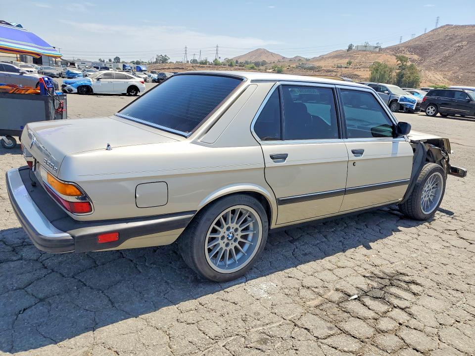 1986 BMW 5 series VIN WBADK8308G9660652 COPART salvage auction — FRONT END, CA - SALVAGE CERTIFICATE, sold $1,400 on 2026-07-30 (photo 3)