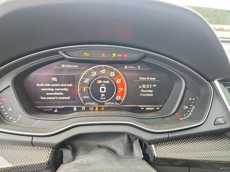 2018 Audi VIN WA1A4AFY8J2193302 COPART salvage auction — FRONT END, Salvage Title, sold $6,300 on 2026-07-10 (photo 9)