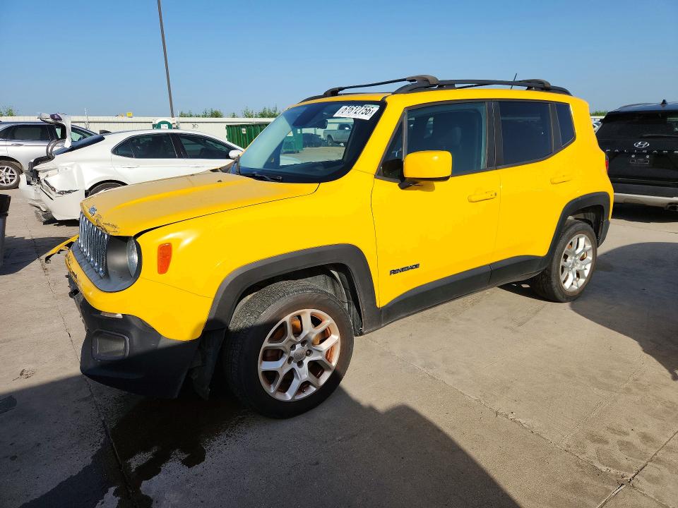 2015 Jeep Renegade VIN ZACCJBBT5FPC33128 COPART salvage auction — FRONT END, Tx - Salvage Vehicle Title, sold $1,450 on 2026-07-27 (photo 1)