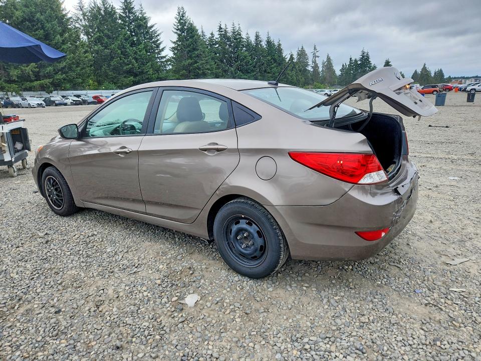 2014 Hyundai Accent VIN KMHCT4AE5EU708195 COPART salvage auction — REAR END, Wa - Bill Of Sale, sold $525 on 2026-07-07 (photo 2)