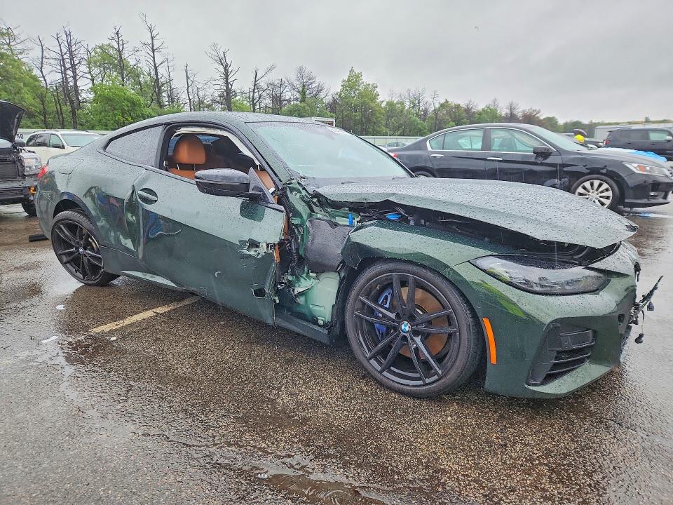 2022 BMW M4 VIN WBA13AR00NCH97814 COPART salvage auction — SIDE, Ny - Mv-907A Salvage Certificate, sold $7,000 on 2026-07-27 (photo 4)