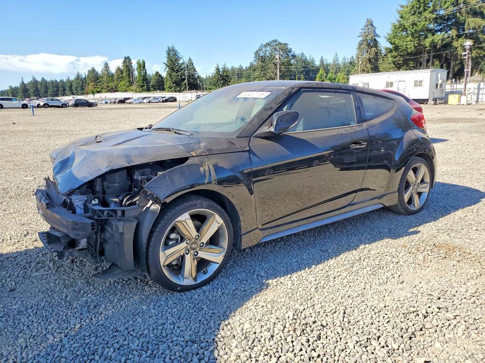 2013 Hyundai Veloster VIN KMHTC6AE7DU087228 COPART salvage auction — FRONT END, Id - Cert Of Title -Rebuilt Salvage, sold $525 on 2026-07-17 (photo 1)