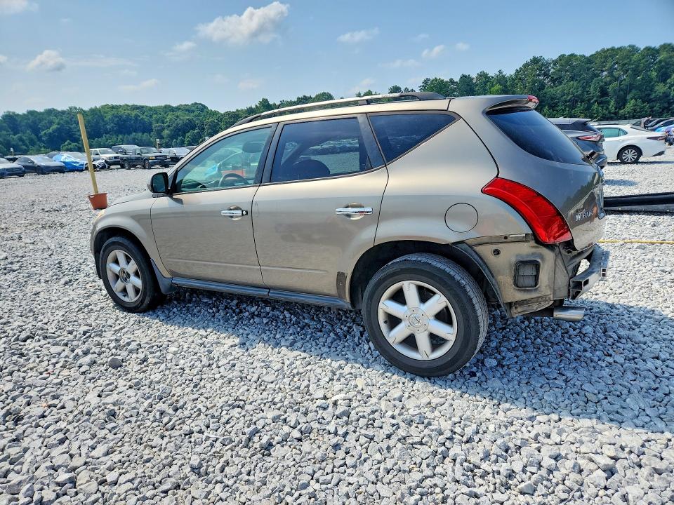 2003 Nissan Murano VIN JN8AZ08T73W107013 COPART salvage auction — REAR END, Ga - Cert Of Title-Salvage, sold $275 on 2026-07-28 (photo 2)