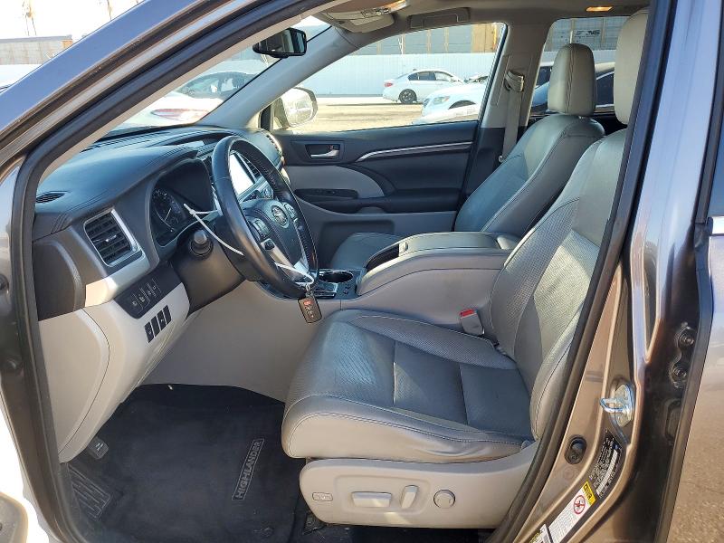2015 Toyota Highlander VIN 5TDYKRFH5FS054138 COPART salvage auction — FRONT END, Ca - Salvage Certificate, sold $1,200 on 2026-07-21 (photo 7)