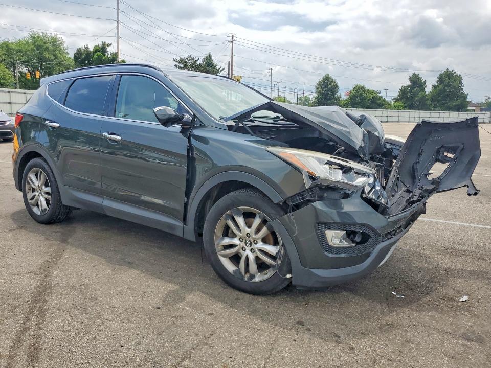 2013 Hyundai Santa fe VIN 5XYZUDLA2DG095376 COPART salvage auction — FRONT END, Oh - Cert Of Title-Salvage, sold $375 on 2026-07-31 (photo 4)