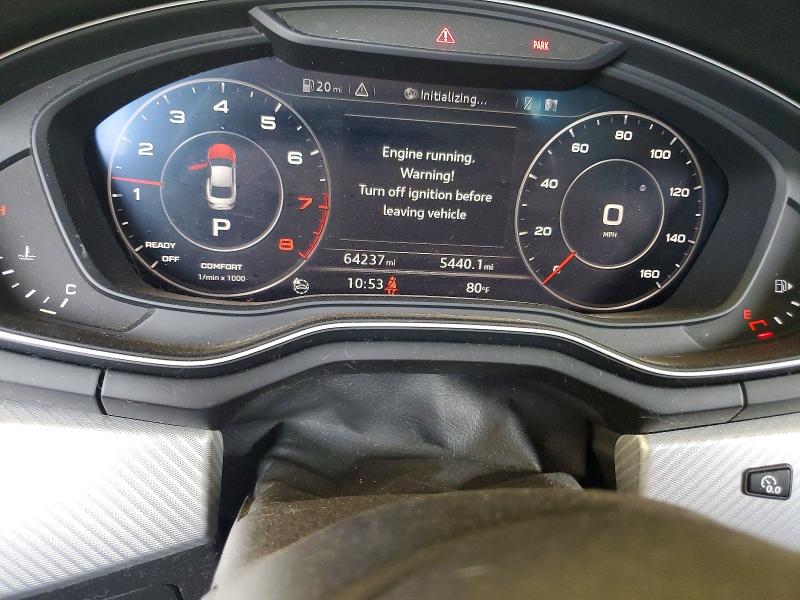 2018 Audi A5 VIN WAUPNAF58JA008428 COPART salvage auction — FRONT END, Salvage Title, sold $8,300 on 2026-08-20 (photo 9)