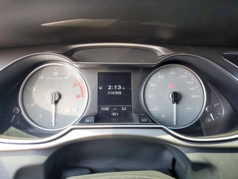 2014 Audi Rs4 VIN WAUKGAFL4EA061331 COPART salvage auction — WATER/FLOOD, Nj - Cert Of Title-Salvage Flood, sold $2,150 on 2026-07-31 (photo 9)