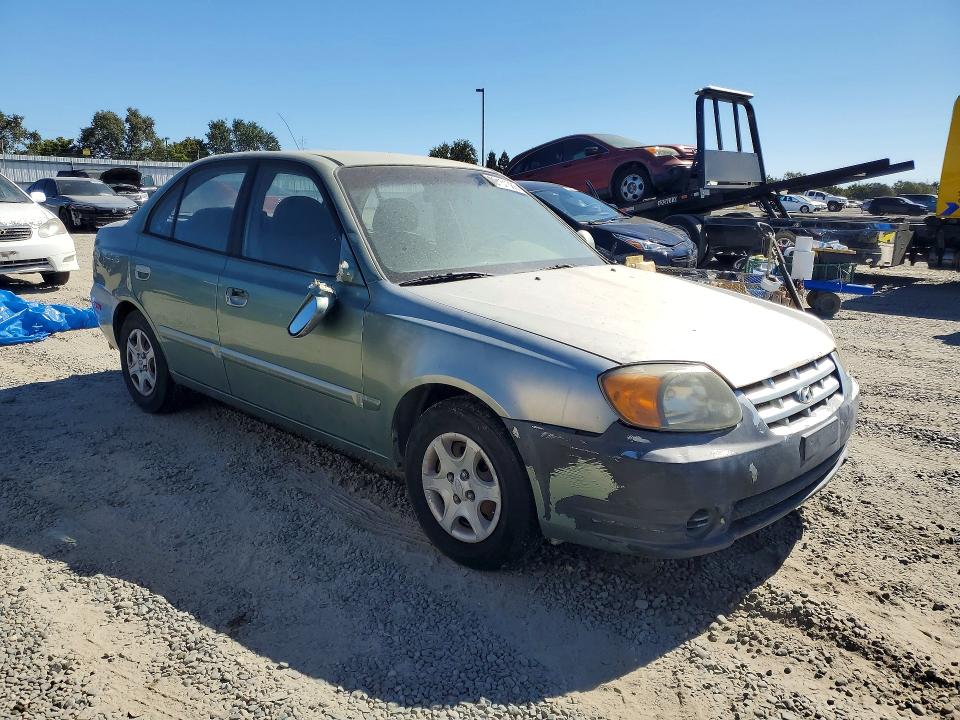 2003 Hyundai Accent VIN KMHCG45C73U457867 COPART salvage auction — FRONT END, Ca - Dis/Dlr/Exp Only Clean Title, sold $150 on 2026-07-30 (photo 4)