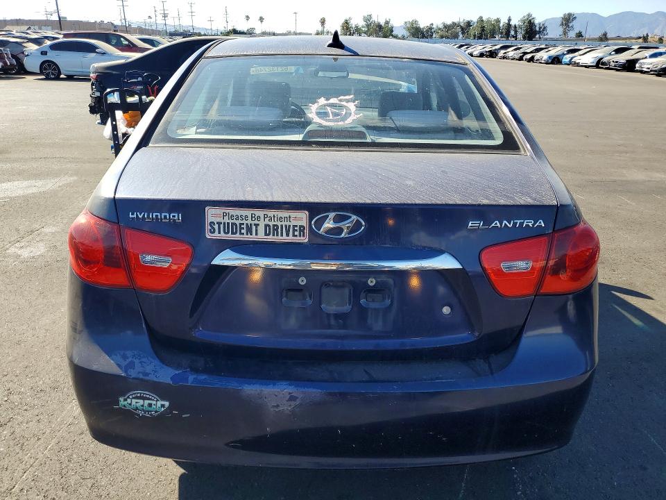2010 Hyundai Elantra VIN KMHDU4AD2AU157985 COPART salvage auction — SIDE, CA - SALVAGE CERTIFICATE, sold $725 on 2026-07-29 (photo 6)