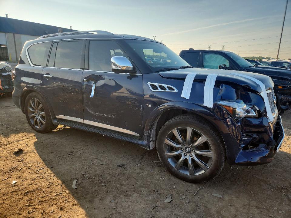 2017 Infiniti Qx80 VIN JN8AZ2ND1H9830810 COPART salvage auction — SIDE, MI - CERT OF TITLE-REBUILT SALVAGE, sold $3,750 on 2026-07-17 (photo 4)