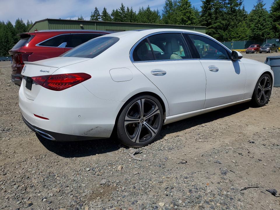 2022 Mercedes-benz C class VIN W1KAF4HB4NR018493 COPART salvage auction — FRONT END, Wa - Affidavit In Lieu Of Title, sold $16,600 on 2026-08-11 (photo 3)
