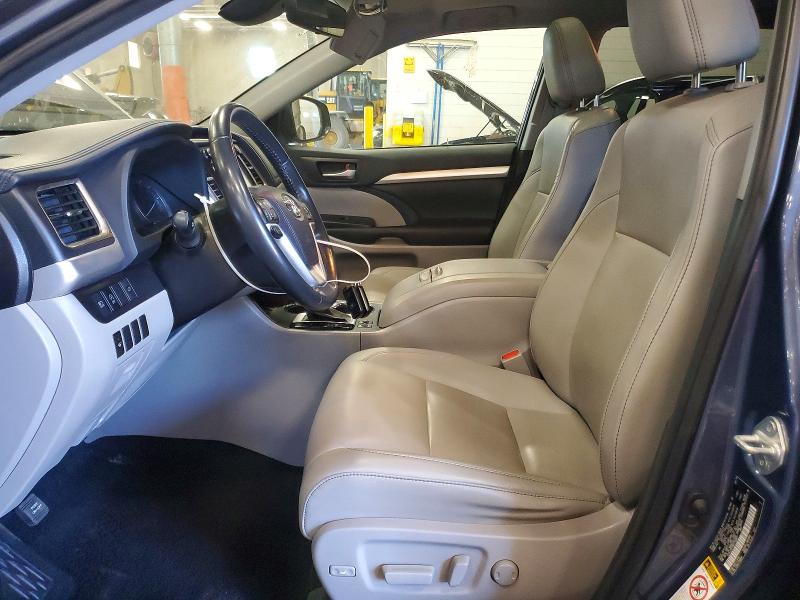 2019 Toyota Highlander VIN 5TDJZRFHXKS708977 COPART salvage auction — HAIL, Mn - Cert Of Title-Salvage, sold $5,900 on 2026-07-28 (photo 7)