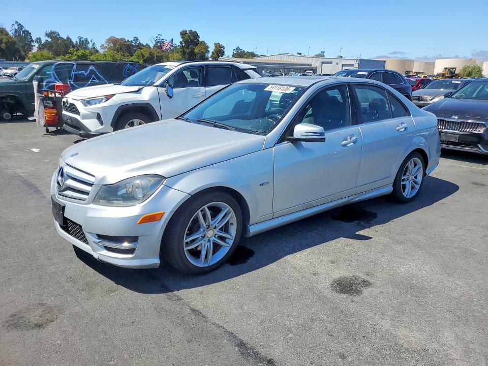 2012 Mercedes-benz C-klasse VIN WDDGF4HB9CR206062 COPART salvage auction — MECHANICAL, MT - DIS/DLR/EXP ONLY CLEAN TITLE, sold $575 on 2026-07-27 (photo 1)