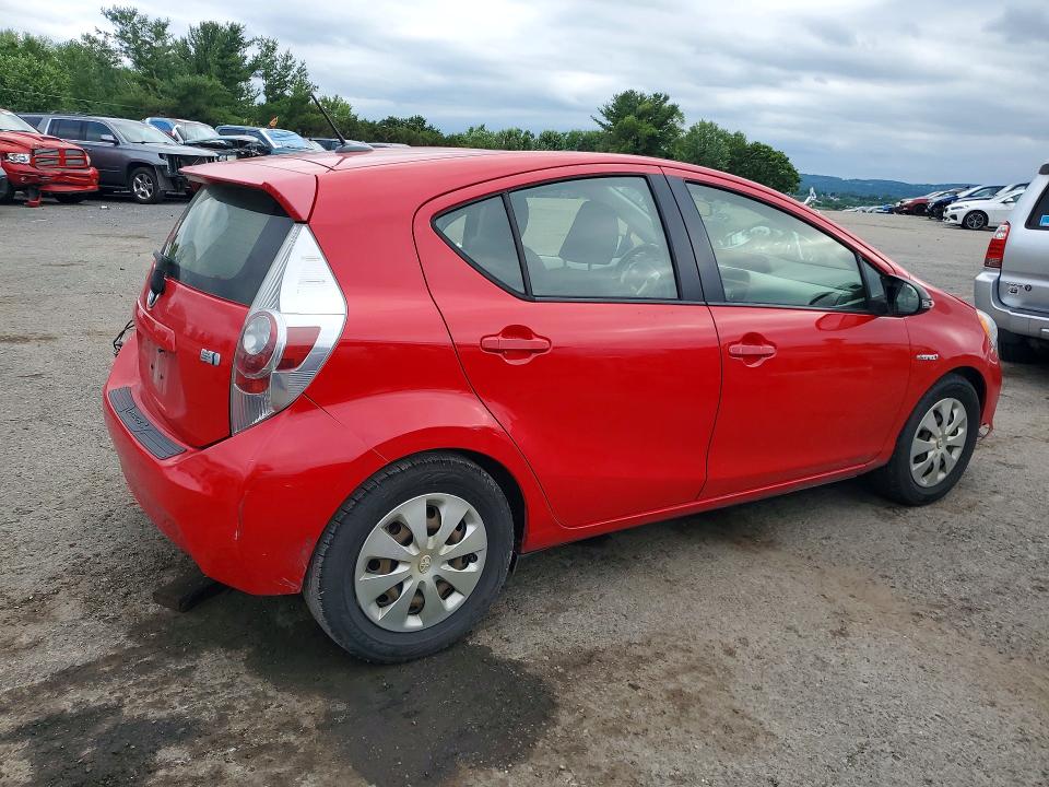 2012 Toyota Prius c VIN JTDKDTB30C1010256 COPART salvage auction — REAR END, Salvage Title, sold $175 on 2026-07-21 (photo 3)