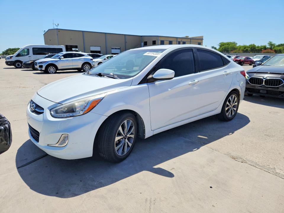2016 Hyundai Accent VIN KMHCU4AE8GU117178 COPART salvage auction — MINOR DENT/SCRATCHES, Tx - Certificate Of Title, sold $925 on 2026-07-16 (photo 1)
