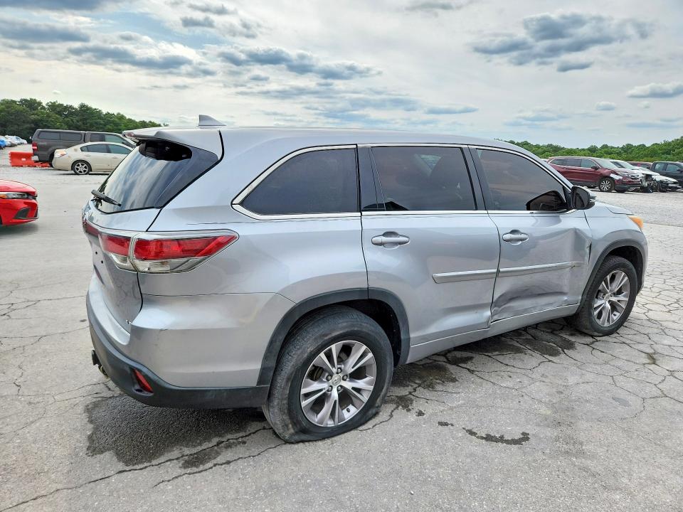 2014 Toyota Highlander VIN 5TDZKRFH9ES023218 COPART salvage auction — SIDE, Fl - Certificate Of Title, sold $625 on 2026-07-30 (photo 3)