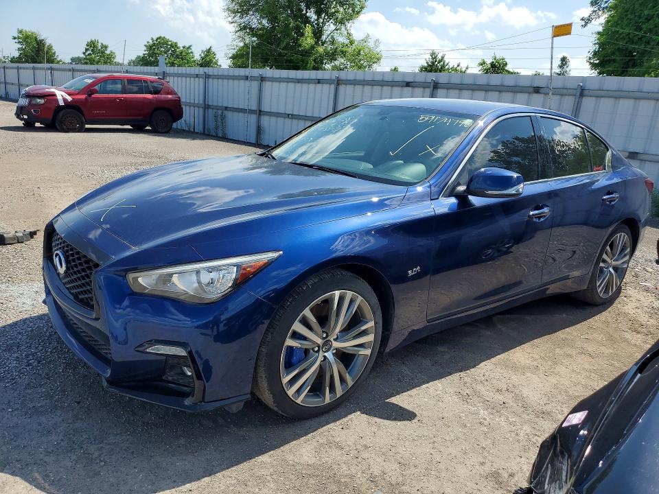 2018 Infiniti Q50 VIN JN1EV7AR0JM611897 COPART salvage auction — MECHANICAL, On - Permit Salvage (P), sold $125 on 2026-07-28 (photo 1)