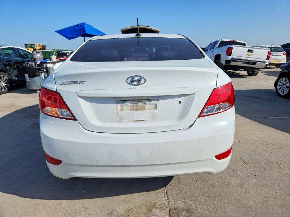 2015 Hyundai Accent VIN KMHCU4AE6FU822138 COPART salvage auction — MECHANICAL, Tx - Salvage Vehicle Title, sold $325 on 2026-07-30 (photo 6)