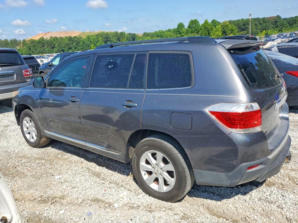 2012 Toyota Highlander VIN 5TDZK3EH3CS077531 COPART salvage auction — FRONT END, Ga - Certificate Of Title (P), sold $4,700 on 2026-07-28 (photo 2)