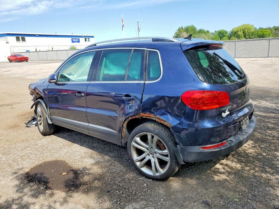 2012 Volkswagen Tiguan VIN WVGBV7AX5CW599621 COPART salvage auction — REAR END, ON - PERMIT NO BRAND - UNFIT, sold $300 on 2026-07-23 (photo 2)