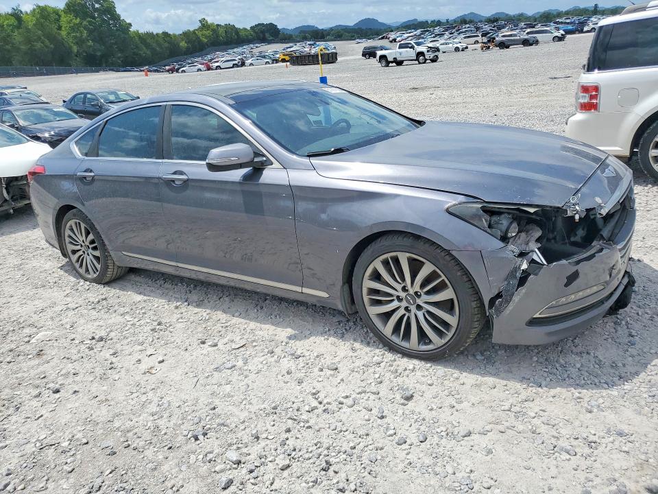 2015 Hyundai Genesis VIN KMHGN4JF5FU074554 COPART salvage auction — FRONT END, Sc - Certificate Of Title (P), sold $2,750 on 2026-07-30 (photo 4)