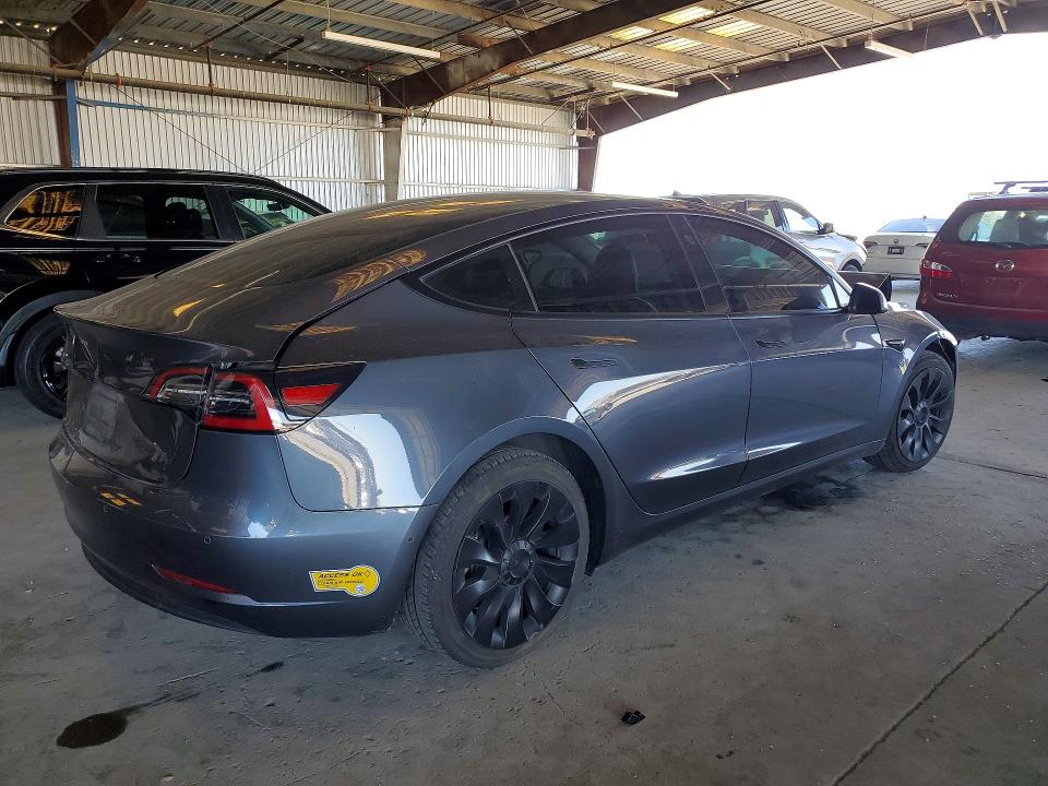 2022 Tesla Model 3 VIN 5YJ3E1EA0NF155176 COPART salvage auction — FRONT END, CA - SALVAGE CERTIFICATE, sold $6,500 on 2026-07-20 (photo 3)
