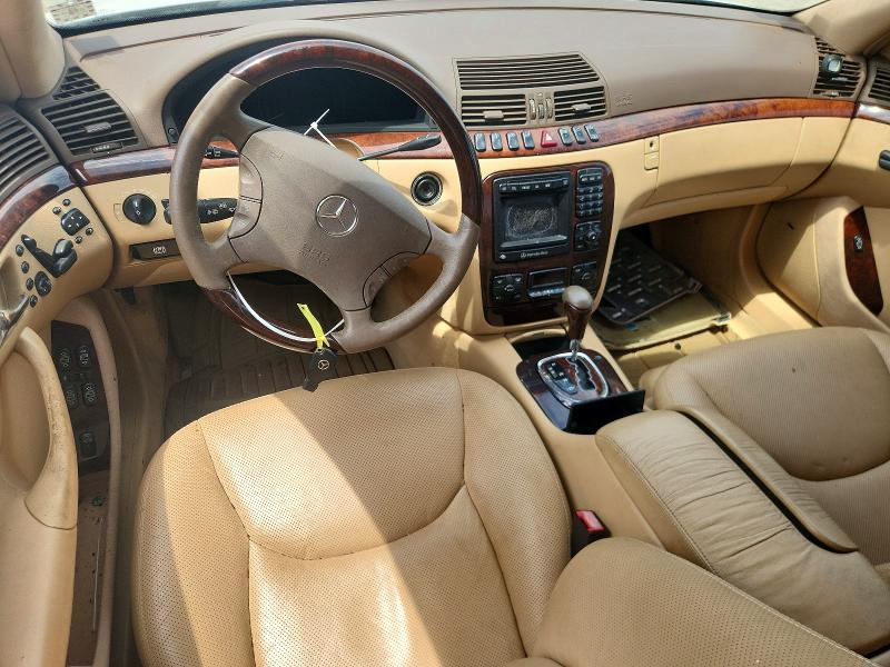 2001 Mercedes-benz S class VIN WDBNG75J21A151105 COPART salvage auction — MINOR DENT/SCRATCHES, Ms - Certificate Of Title, sold $350 on 2026-07-31 (photo 8)