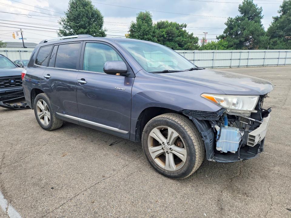 2012 Toyota Highlander VIN 5TDDK3EH6CS148991 COPART salvage auction — FRONT END, OH - CERT OF TITLE-SALVAGE, sold $325 on 2026-07-24 (photo 4)