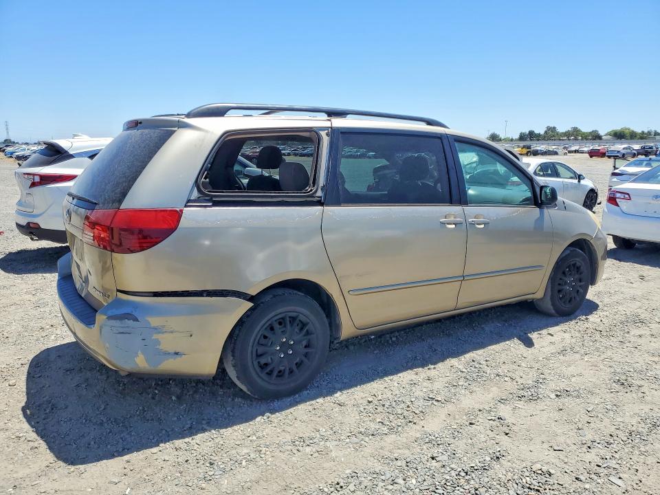 2004 Toyota Sienna VIN 5TDZA23C24S106636 COPART salvage auction — REAR END, CA - SALVAGE CERTIFICATE, sold $400 on 2026-07-28 (photo 3)