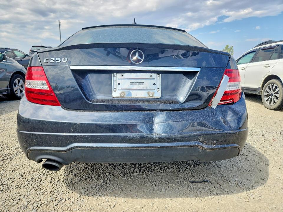 2012 Mercedes-benz C-klasse VIN WDDGF4HB3CR220300 COPART salvage auction — REAR END, Or - Salvage Title Certificate, sold $2,550 on 2026-09-08 (photo 6)