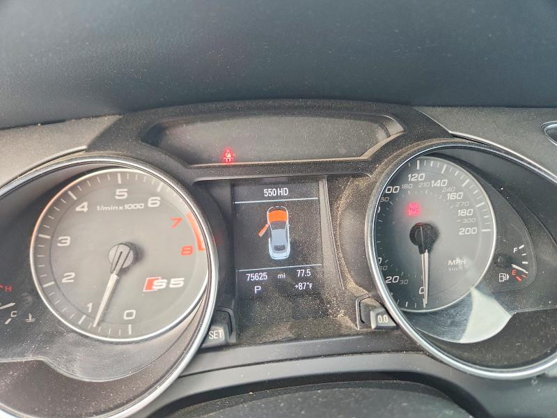 2012 Audi Rs5 VIN WAUCGAFH3CN000879 COPART salvage auction — FRONT END, Fl - Cert Of Title Slvg Rebuildable, sold $1,100 on 2026-07-30 (photo 9)
