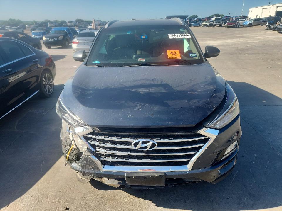 2021 Hyundai Tucson VIN KM8J33AL0MU283676 COPART salvage auction — FRONT END, Tx - Salvage Vehicle Title, sold $650 on 2026-07-20 (photo 5)