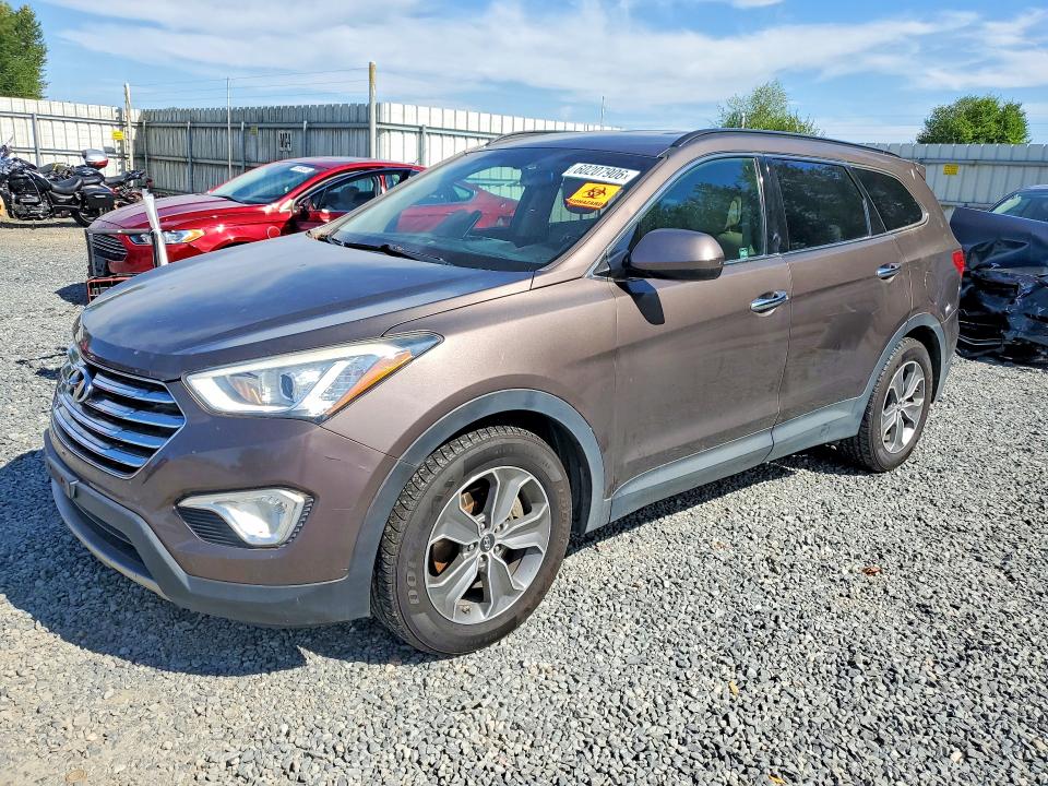 2015 Hyundai Santa fe VIN KM8SMDHF8FU090265 COPART salvage auction — FRONT END, Wa - Vehicle Cert Of Ownership-Titl, sold $1,300 on 2026-07-20 (photo 1)
