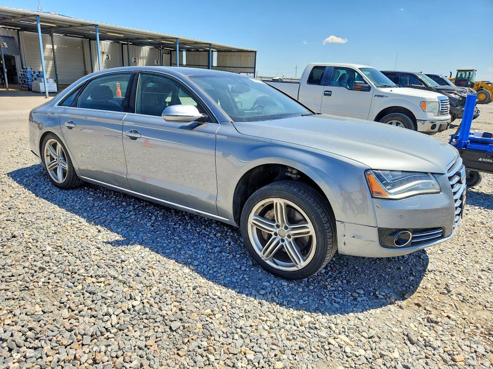2013 Audi A8 VIN WAURGAFD0DN019947 COPART salvage auction — REAR END, Co - Dis/Dlr/Exp Only Clean Title, sold $250 on 2026-07-16 (photo 4)
