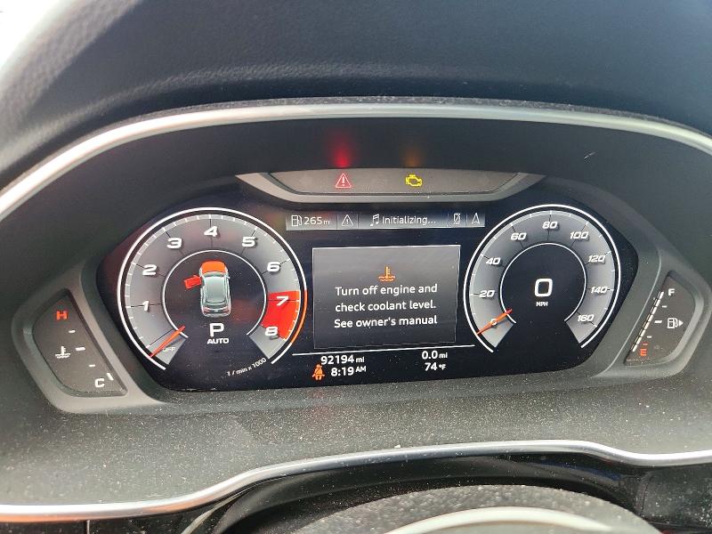 2020 Audi Q3 VIN WA1FECF36L1038694 COPART salvage auction — FRONT END, NY - MV-907A SALVAGE CERTIFICATE, sold $7,000 on 2026-07-27 (photo 9)
