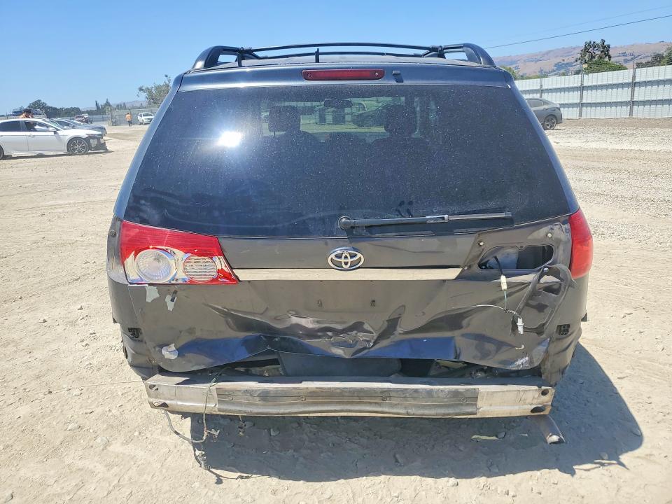 2006 Toyota Sienna VIN 5TDZA22C76S482995 COPART salvage auction — REAR END, Ca - Salvage Certificate, sold $60 on 2026-07-28 (photo 6)
