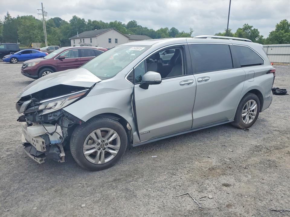 2021 Toyota Sienna VIN 5TDZSKFC9MS005148 COPART salvage auction — FRONT END, Pa - Certificate Of Salvage, sold $375 on 2026-07-23 (photo 1)