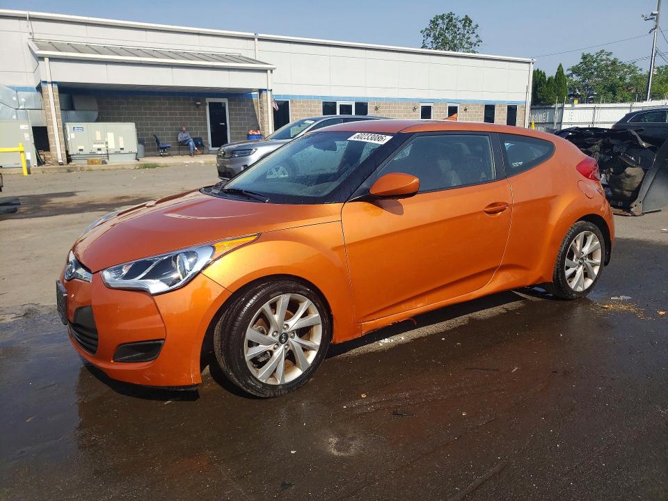 2016 Hyundai Veloster VIN KMHTC6AD5GU252995 COPART salvage auction — FRONT END, Ct - Cert Of Title-Salvage, sold $475 on 2026-07-24 (photo 1)